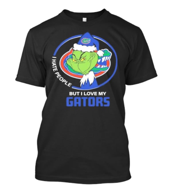 I Hate People But I Love My Gators Grinch Christmas T-Shirt