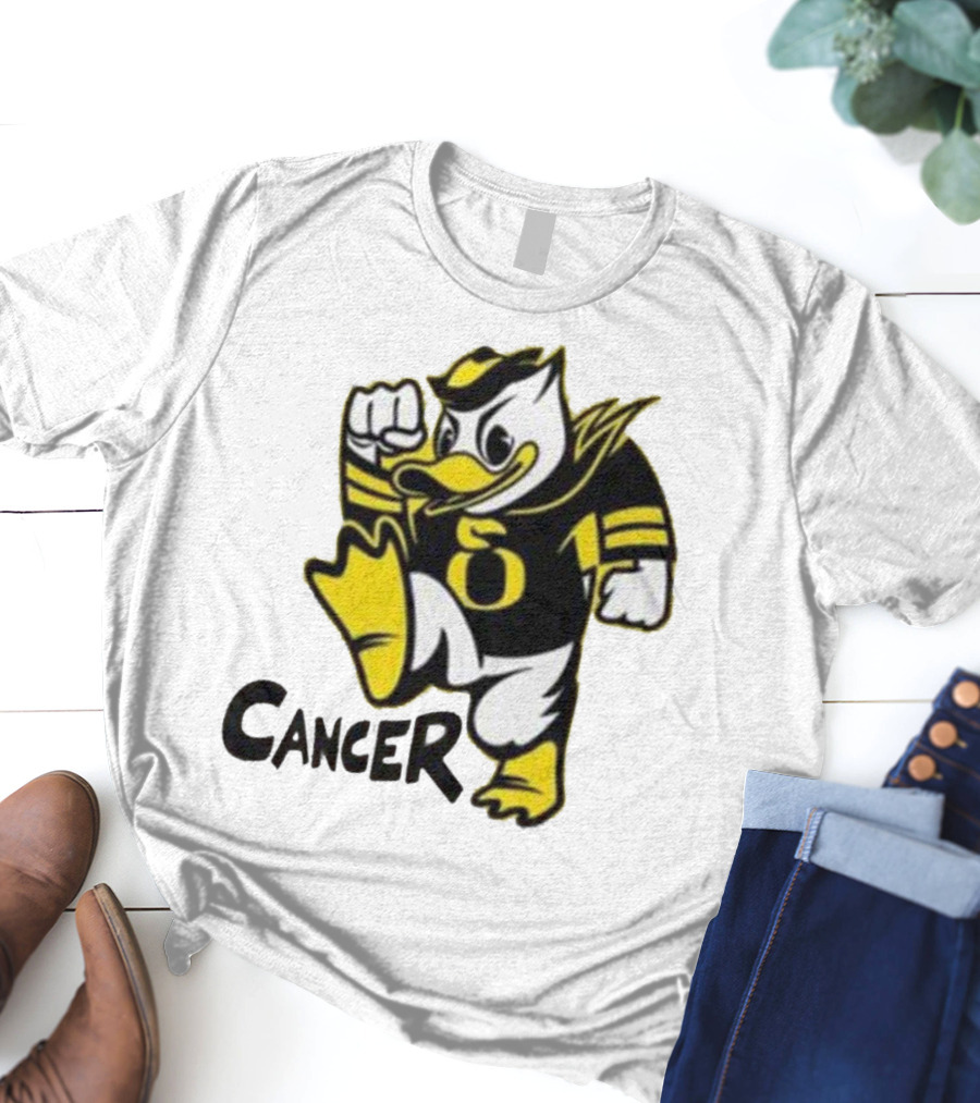 Oregon Ducks Fighting Cancer With Mascot T-Shirt