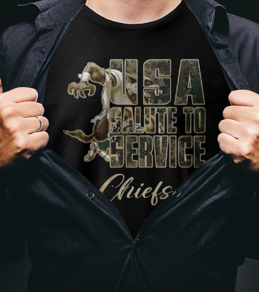 Kansas City Chiefs USA Salute To Service Chiefs T-Shirt