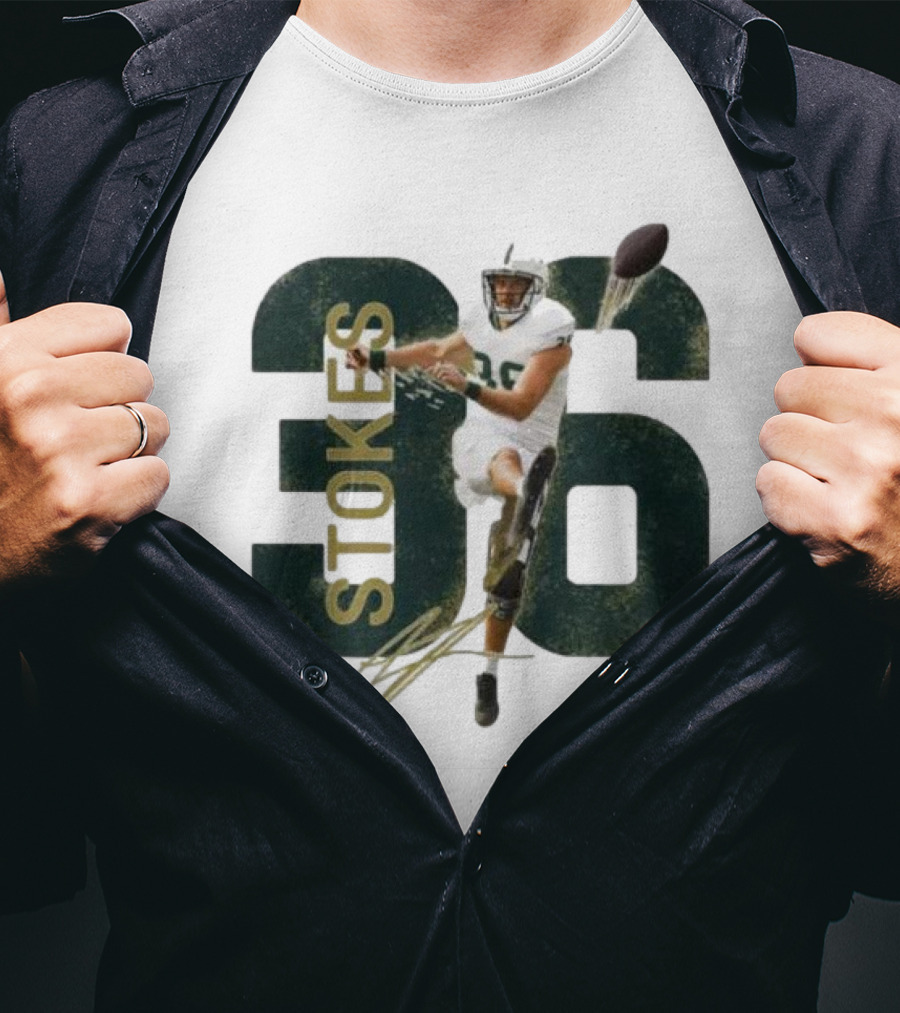 Stokes 36 Football Kicker Signature Action Image T-Shirt