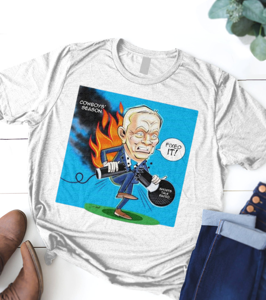 COWBOYS' SEASON FIXED IT SPORTS TALK RADIO CARTOON T-Shirt