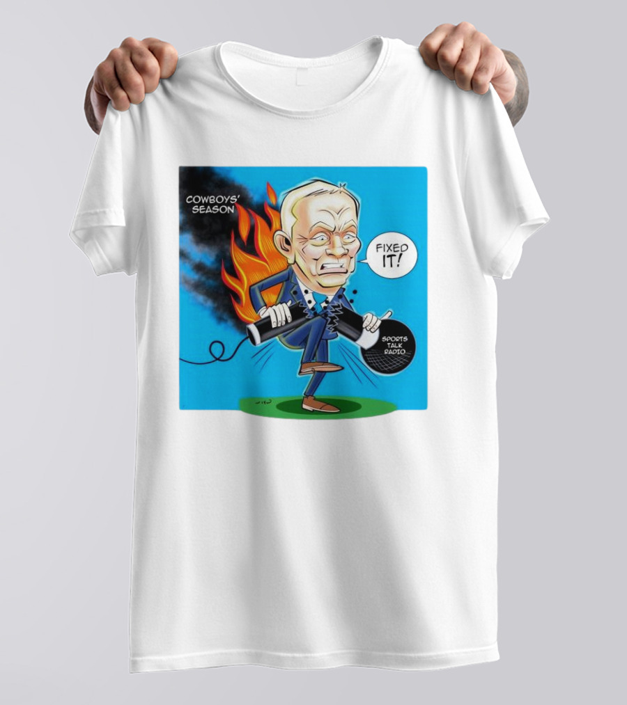 COWBOYS' SEASON FIXED IT SPORTS TALK RADIO CARTOON T-Shirt
