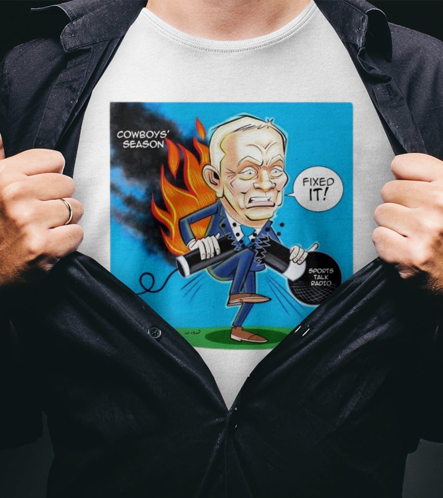COWBOYS' SEASON FIXED IT SPORTS TALK RADIO CARTOON T-Shirt