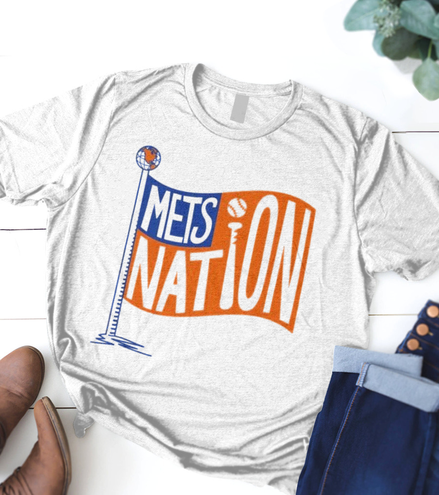 Mets Nation Flag New York Mets Baseball Team T-Shirt