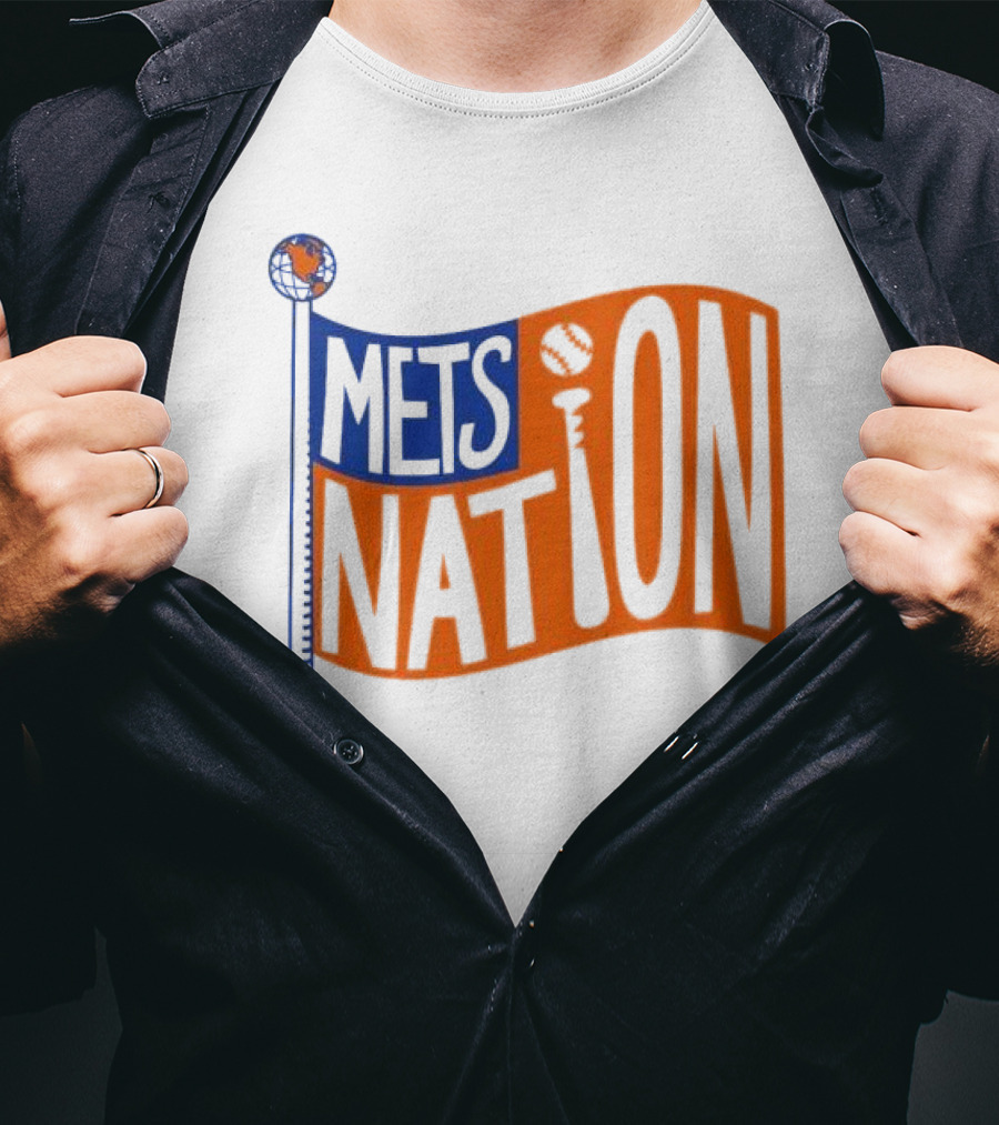 Mets Nation Flag New York Mets Baseball Team T-Shirt