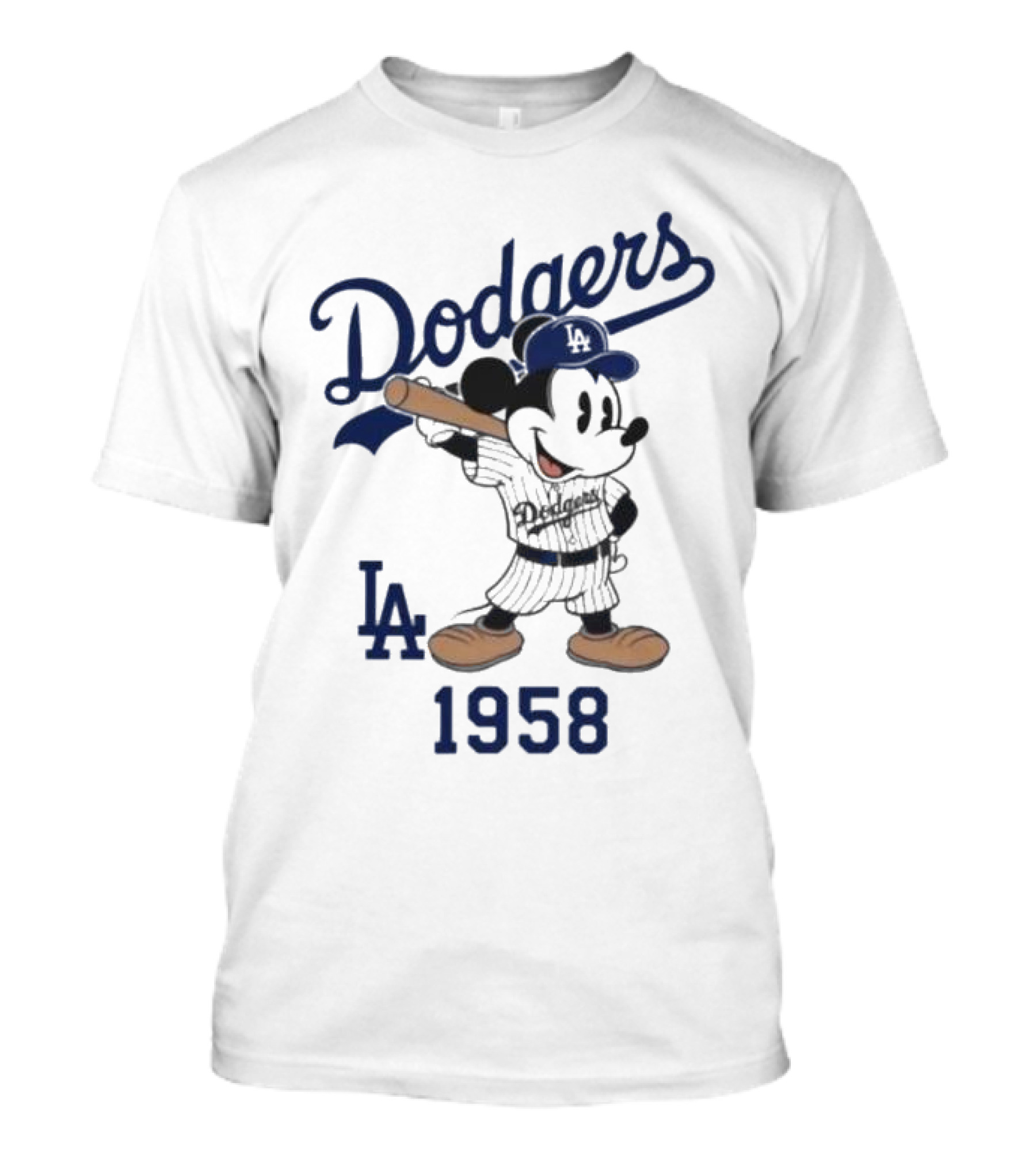 Mickey Mouse Los Angeles Dodgers 1958 LA Baseball T-Shirt
