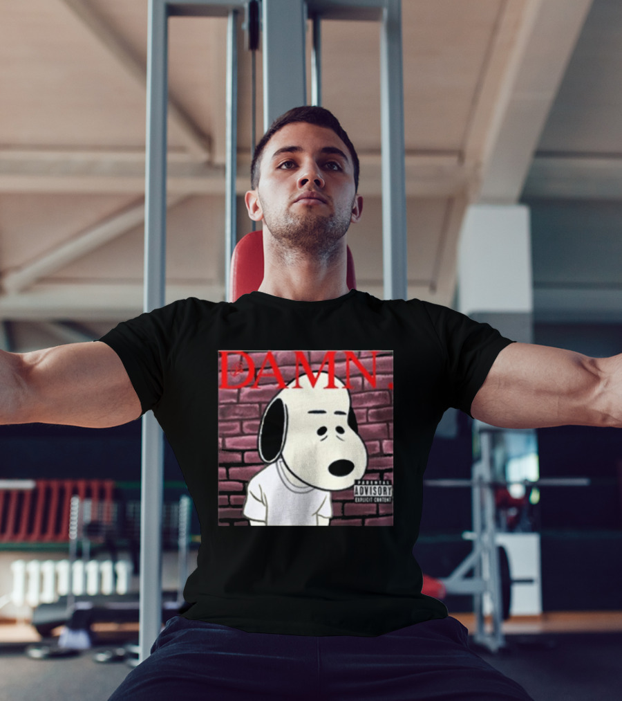 Damn. Snoopy Parental Advisory Brick Wall T-Shirt