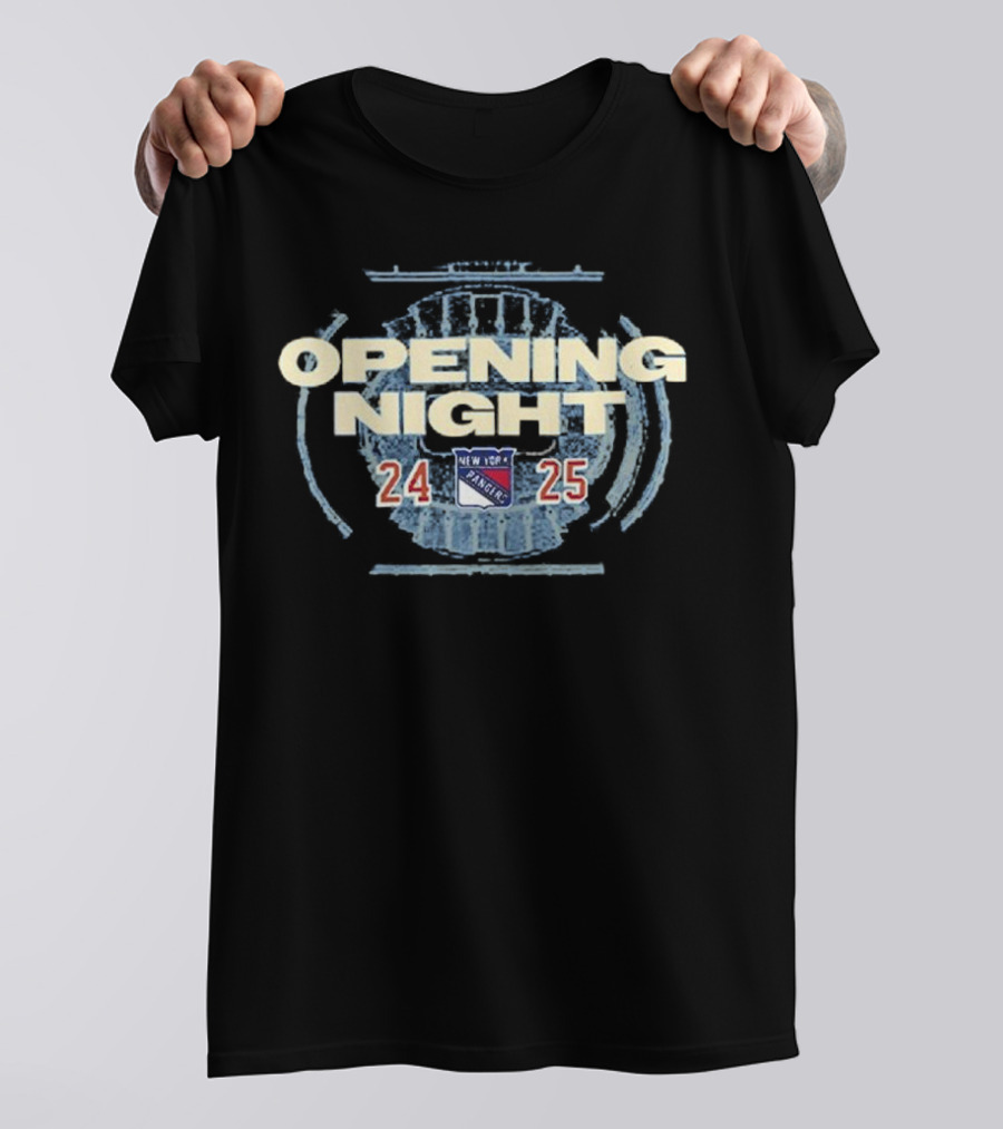 Opening Night New York Rangers 24 25 Hockey Event Madison Square Garden T-Shirt
