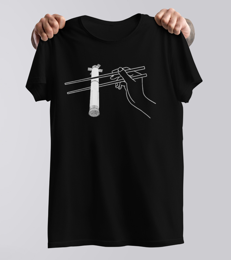 SpaceX Super Heavy Starship Booster 12 Held By Chopsticks T-Shirt