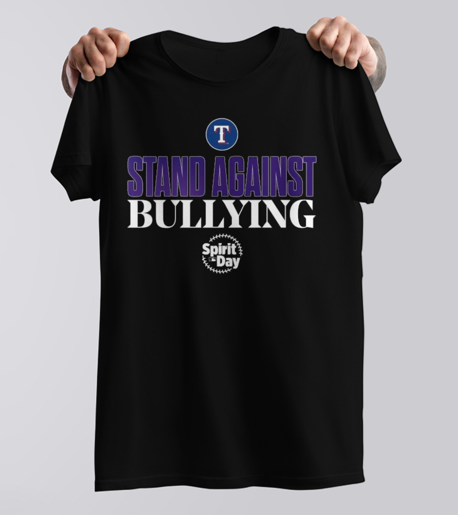 Stand Against Bullying Spirit Day Texas Rangers T T-Shirt