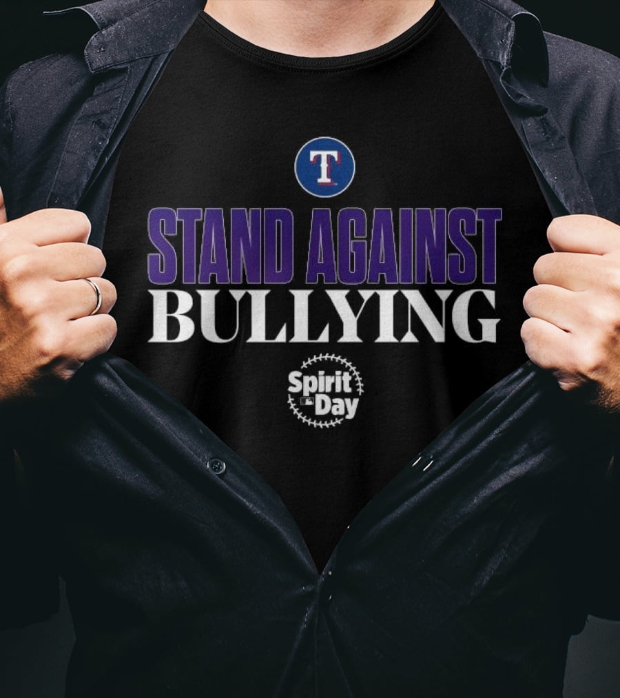 Stand Against Bullying Spirit Day Texas Rangers T T-Shirt