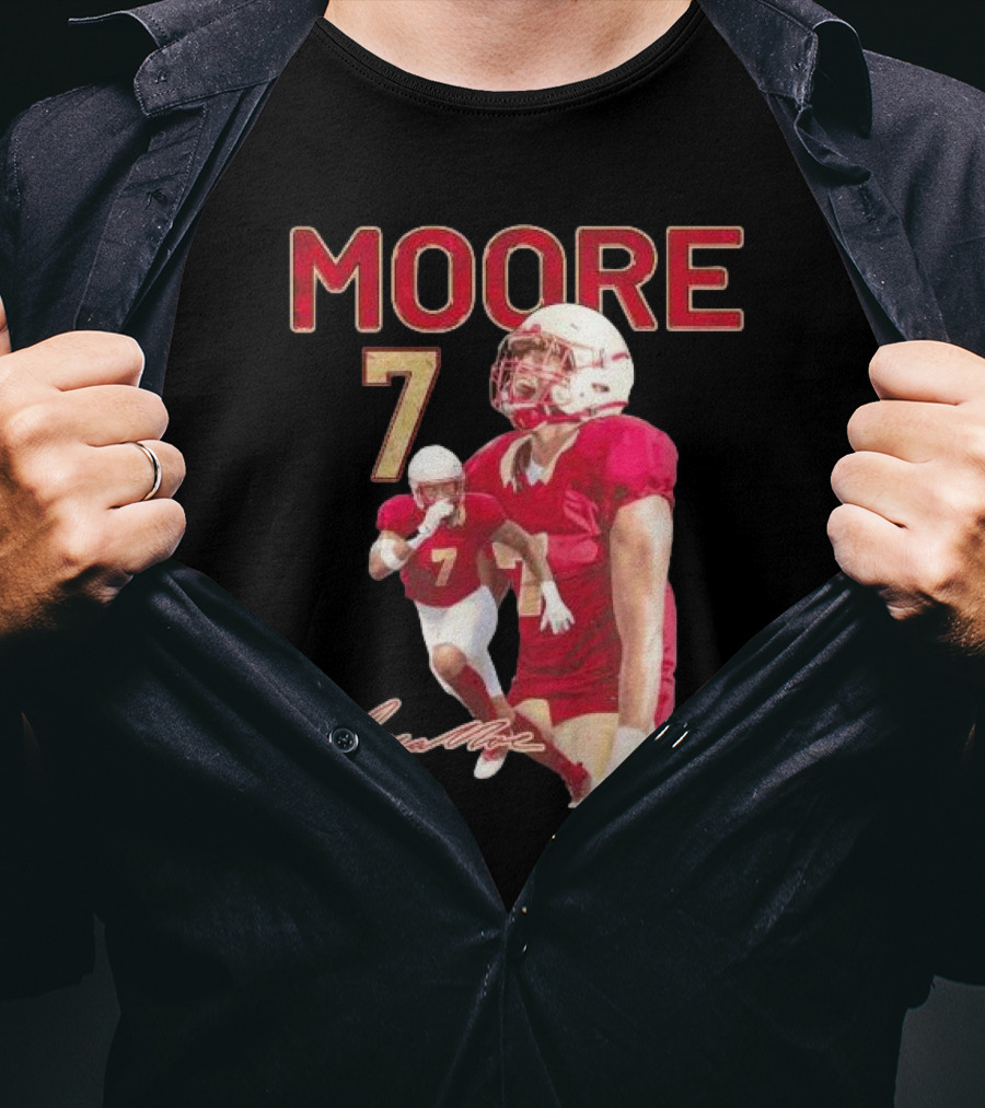 Cazeem Moore 7 Elon Phoenix Player Signature Football Jersey T-Shirt