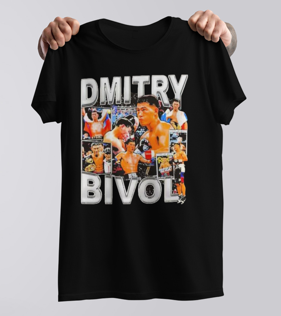 Dmitry Bivol Boxing Champion Vintage Collage T-Shirt