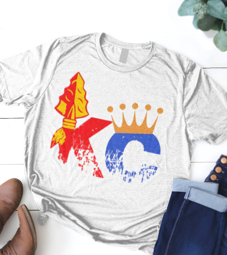 Kansas City Chiefs Arrowhead And Royals Crown KC Combo T-Shirt