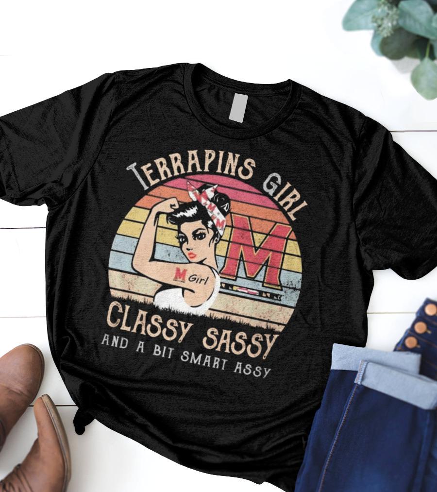 Terrapins Girl Classy Sassy And A Bit Smart Assy Vintage M Girl T-Shirt