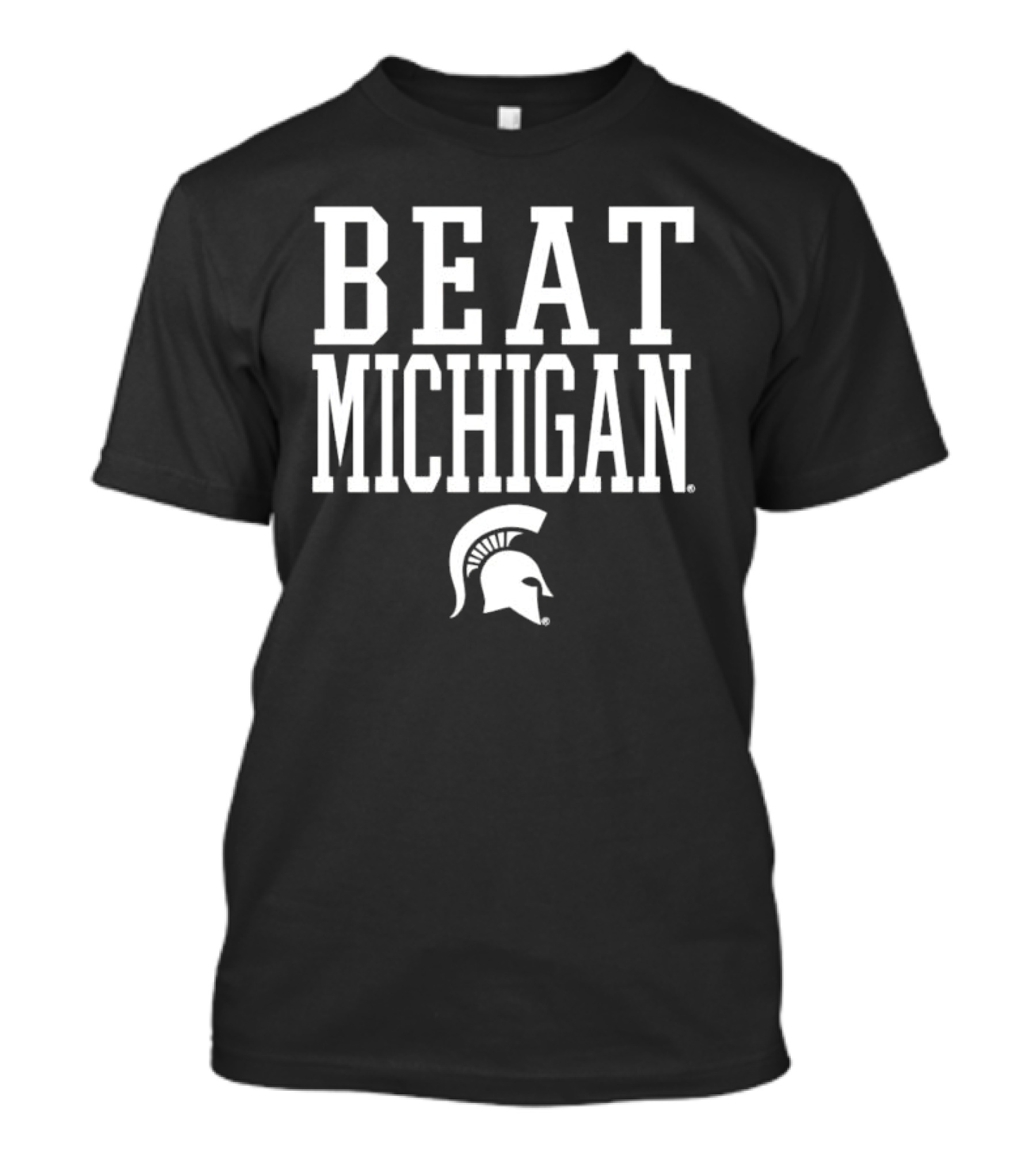 Beat Michigan Michigan State Spartans Helmet T-Shirt