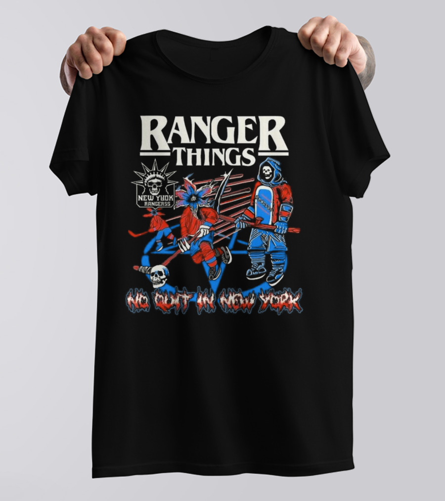 Ranger Things New York Rangers No Quit In New York Hockey T-Shirt