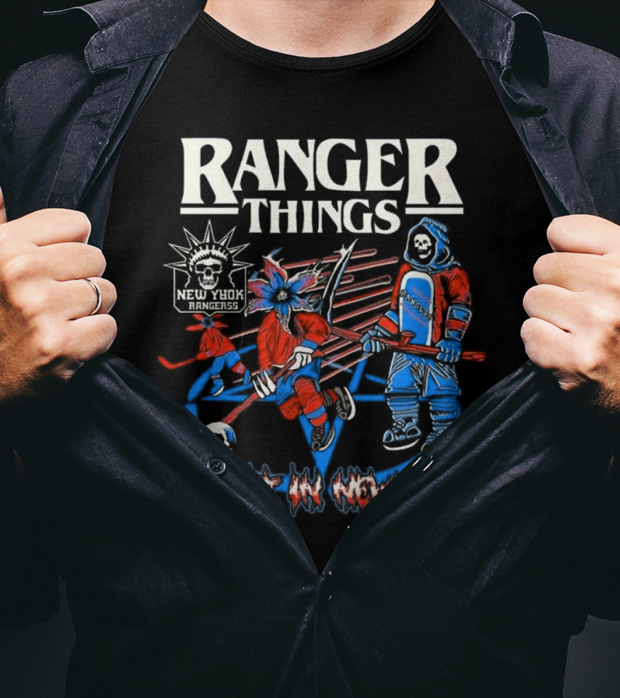 Ranger Things New York Rangers No Quit In New York Hockey T-Shirt