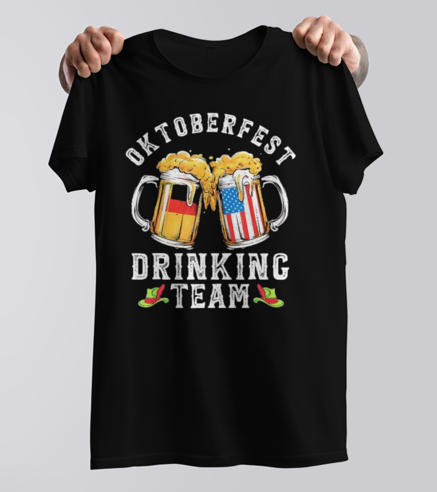 Oktoberfest Drinking Team Germany US Beer Mugs T-Shirt