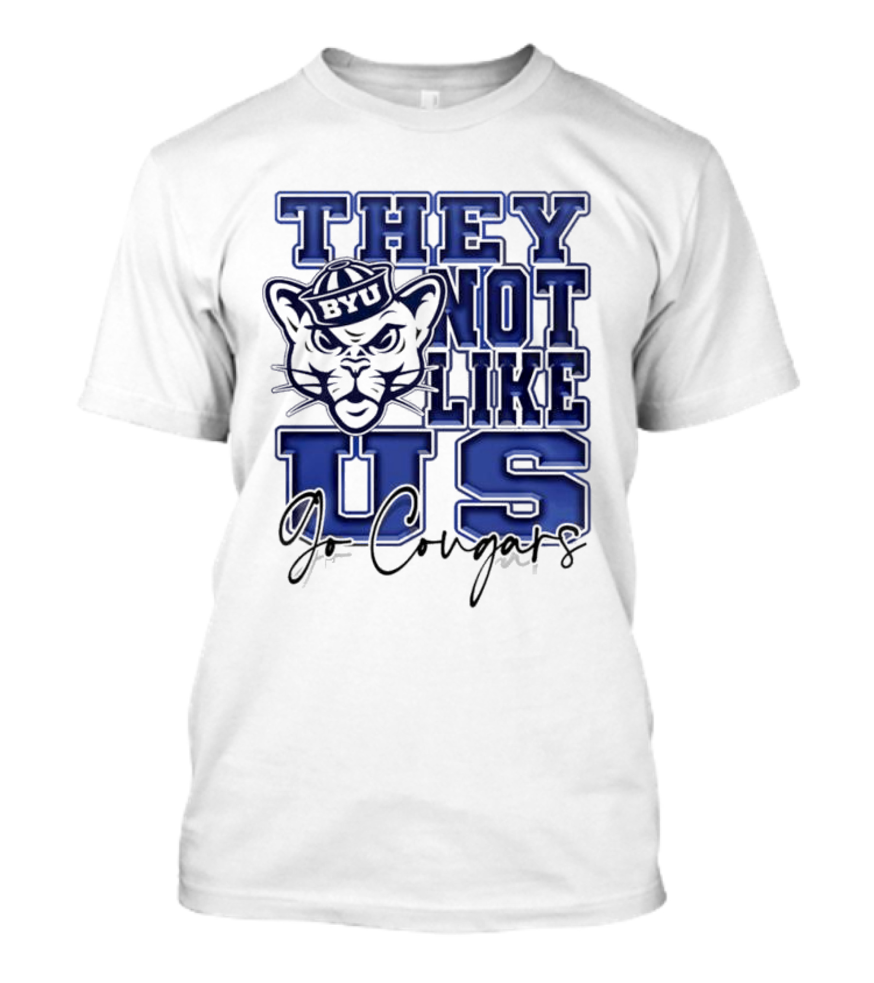 BYU Cougars They Not Like Us Go Cougars T-Shirt