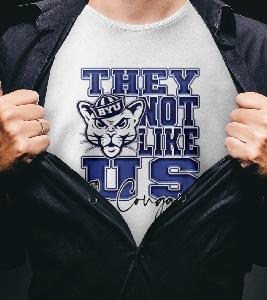 BYU Cougars They Not Like Us Go Cougars T-Shirt