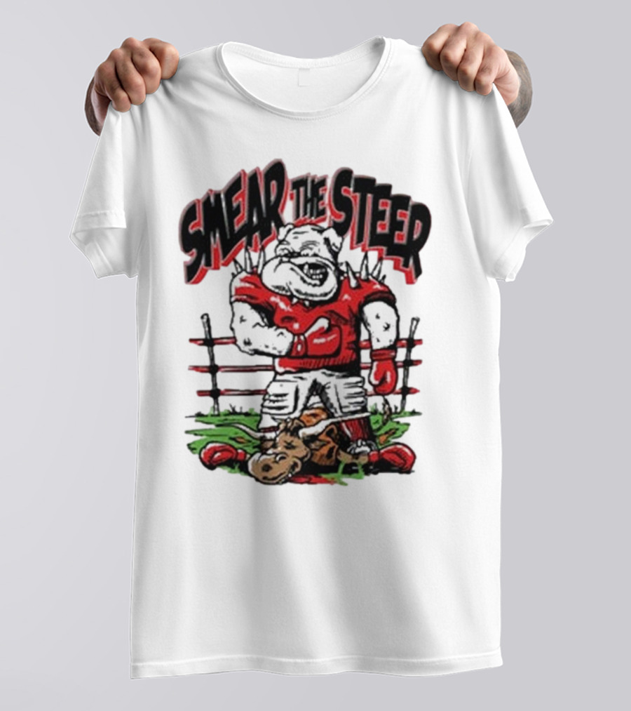 Georgia Bulldog Smear The Steer T-Shirt