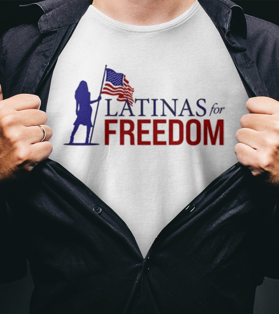 Latinas For Freedom American Flag T-Shirt
