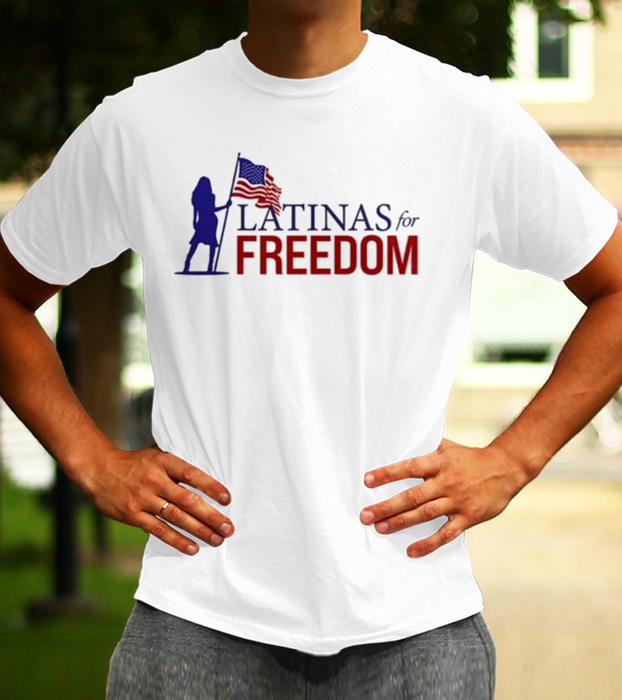 Latinas For Freedom American Flag T-Shirt