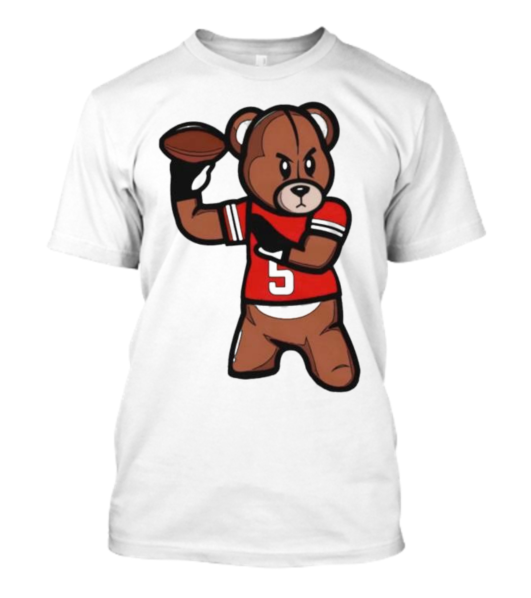 Louisville Teddy Bear Football Player Cartoon T-Shirt