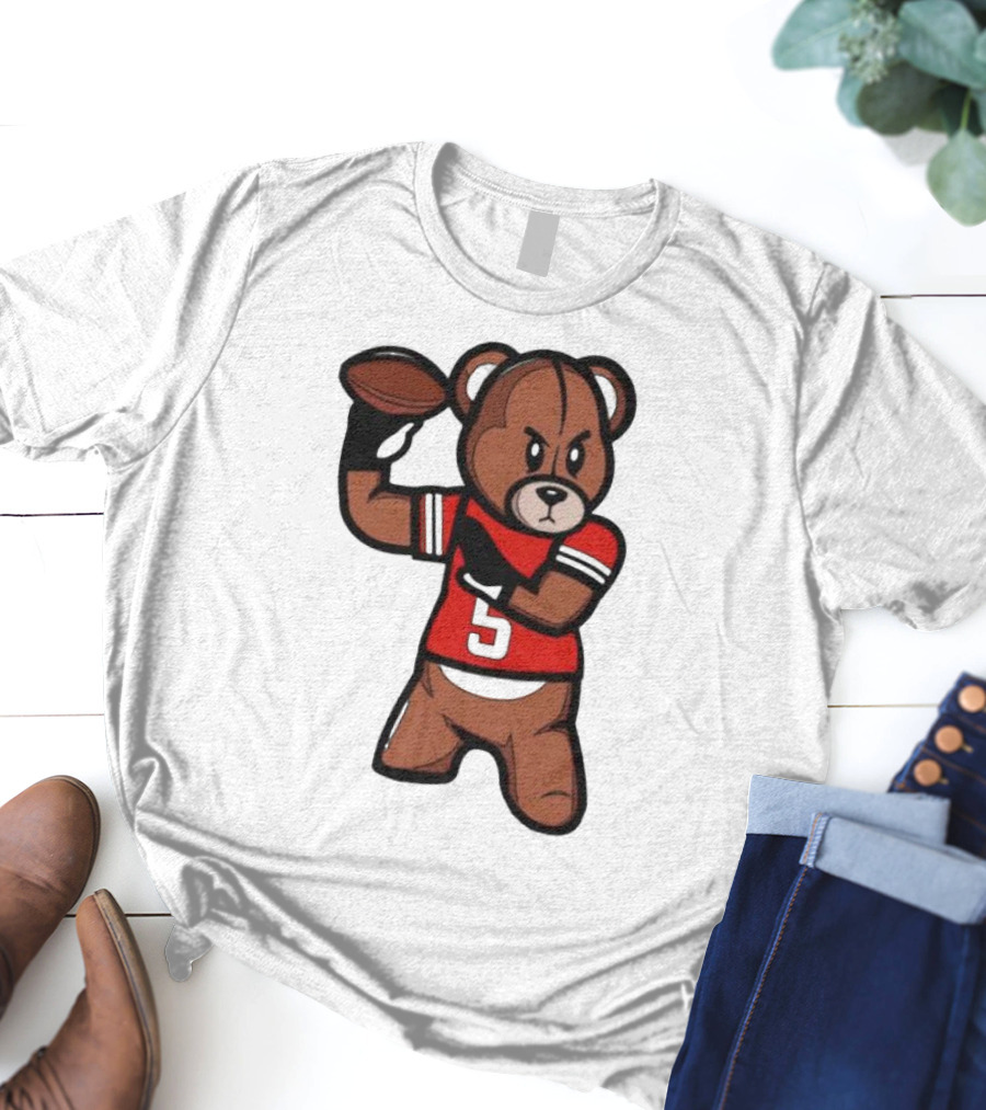 Louisville Teddy Bear Football Player Cartoon T-Shirt