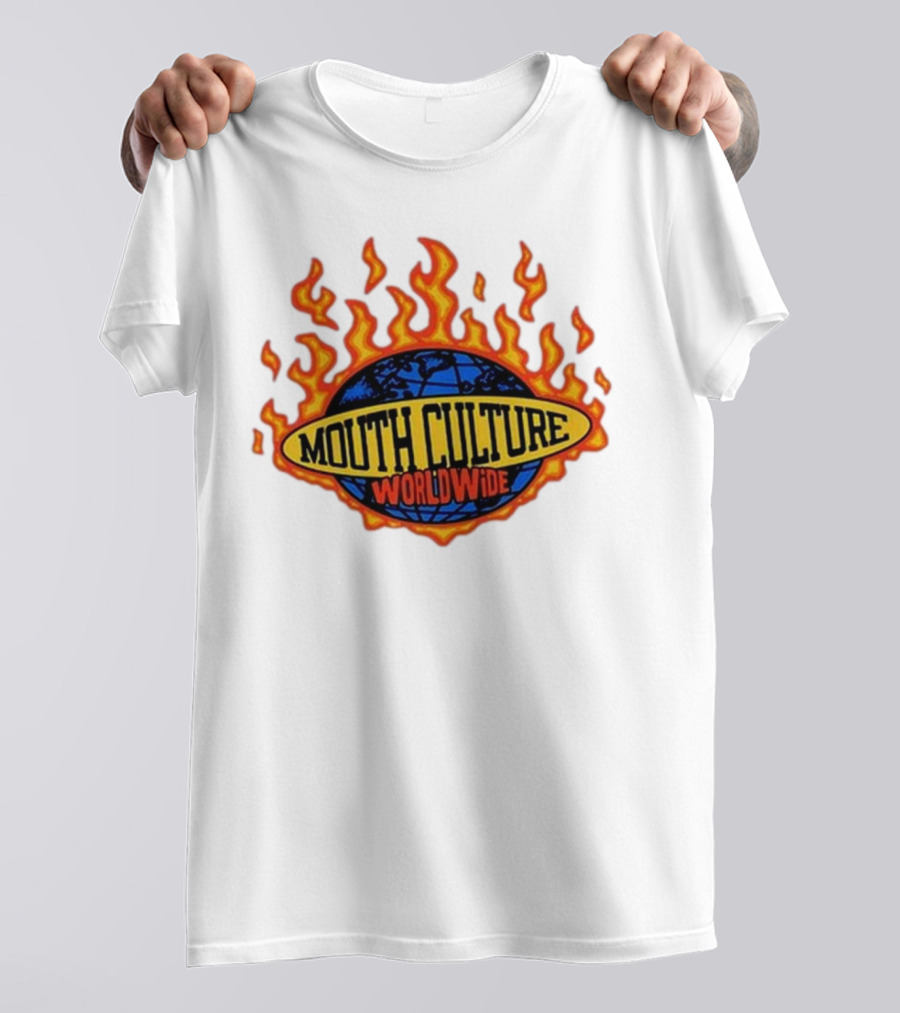 Mouth Culture Worldwide Flaming Globe T-Shirt