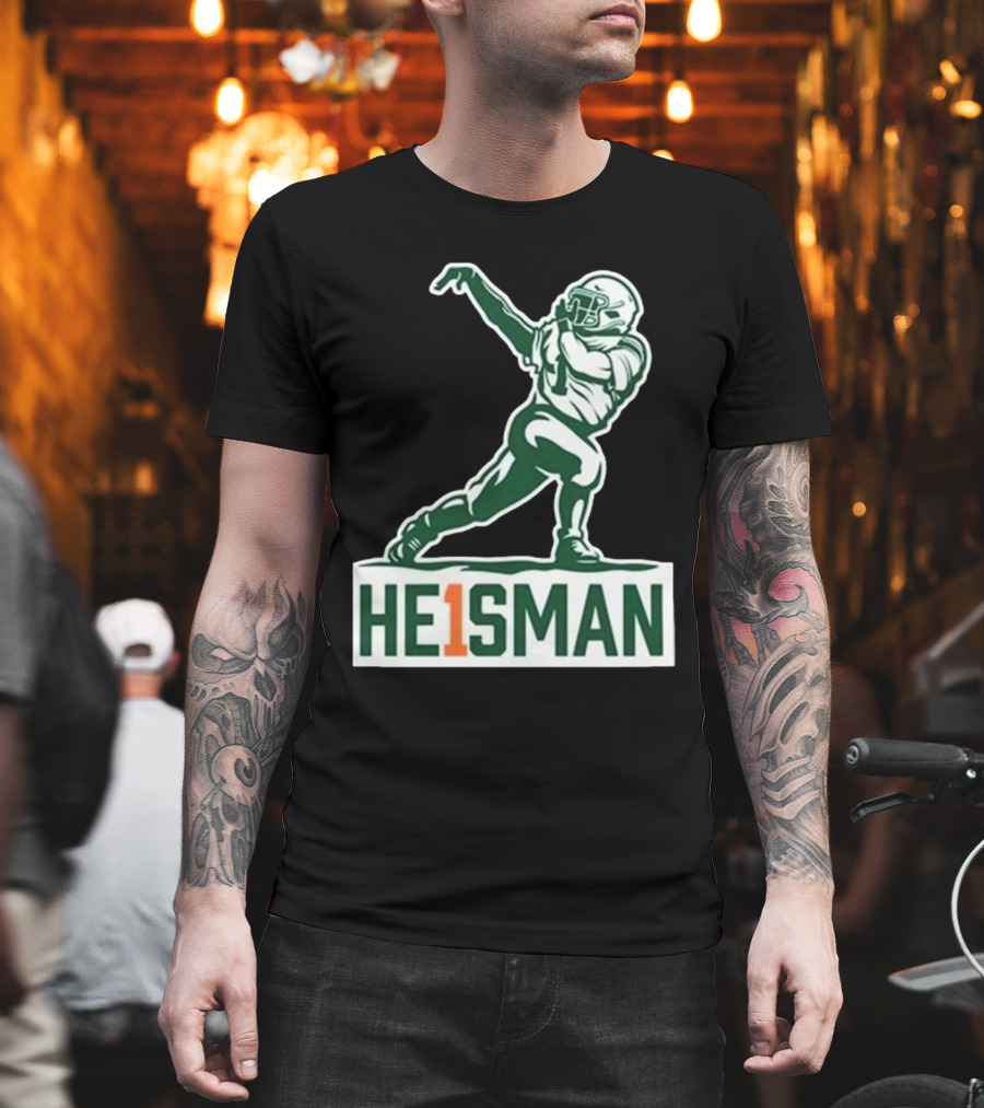 Cam HE1SMAN Football Heisman Pose T-Shirt