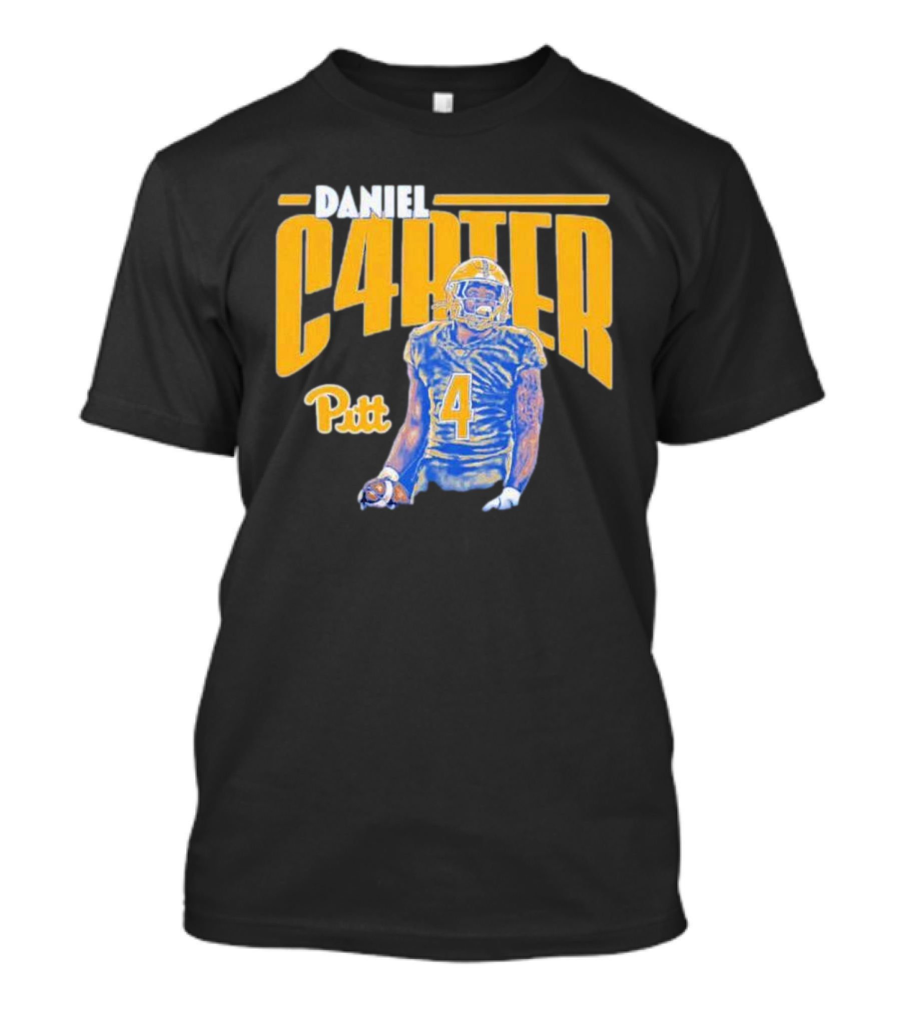 Daniel Carter Pitt Panthers Football Player Cartoon T-Shirt