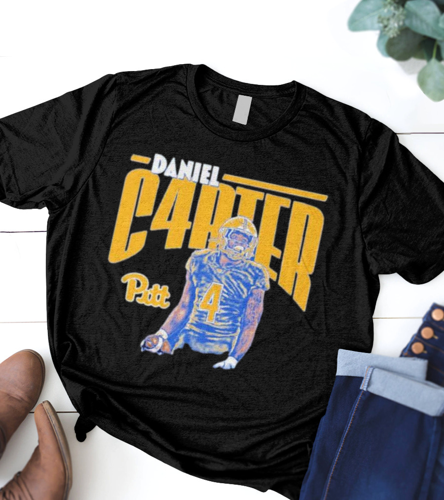 Daniel Carter Pitt Panthers Football Player Cartoon T-Shirt