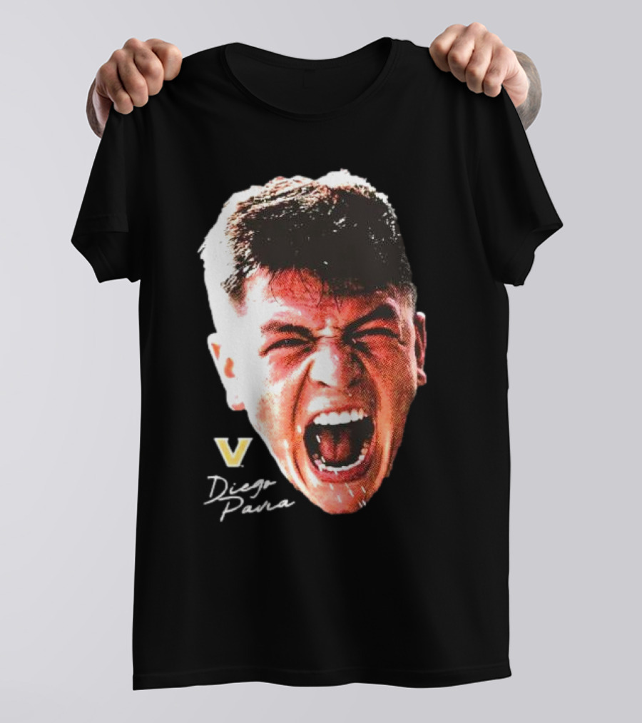 Diego Pavia Vanderbilt Commodores Signature Swag Head T-Shirt