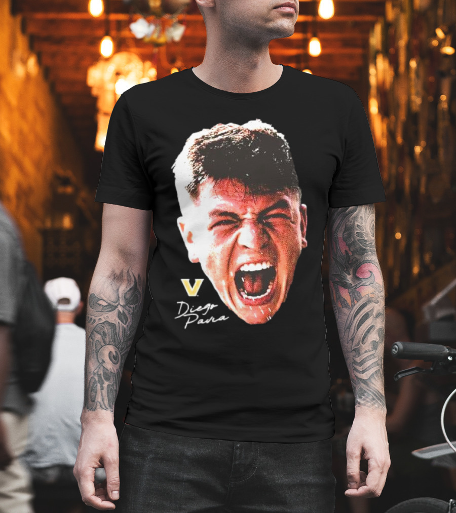 Diego Pavia Vanderbilt Commodores Signature Swag Head T-Shirt