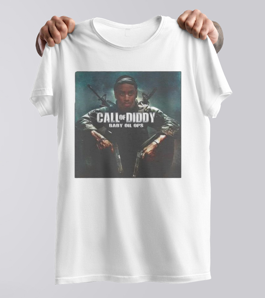 Call Of Diddy Baby Oil Ops Parody Game Soldier Image T-Shirt