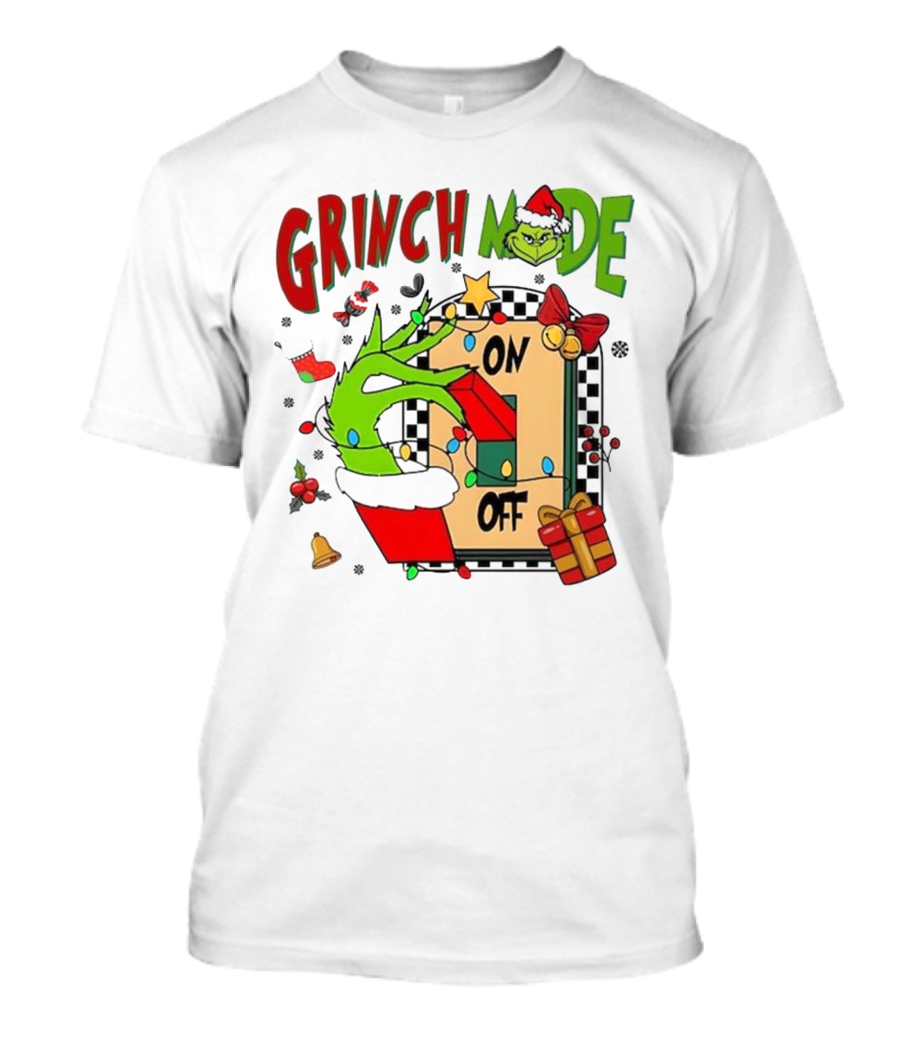 Grinch Christmas Mode On Off T-Shirt