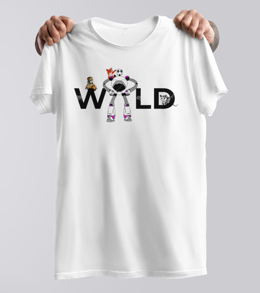 Wild Robot Owl Fox Cat Cartoon T-Shirt