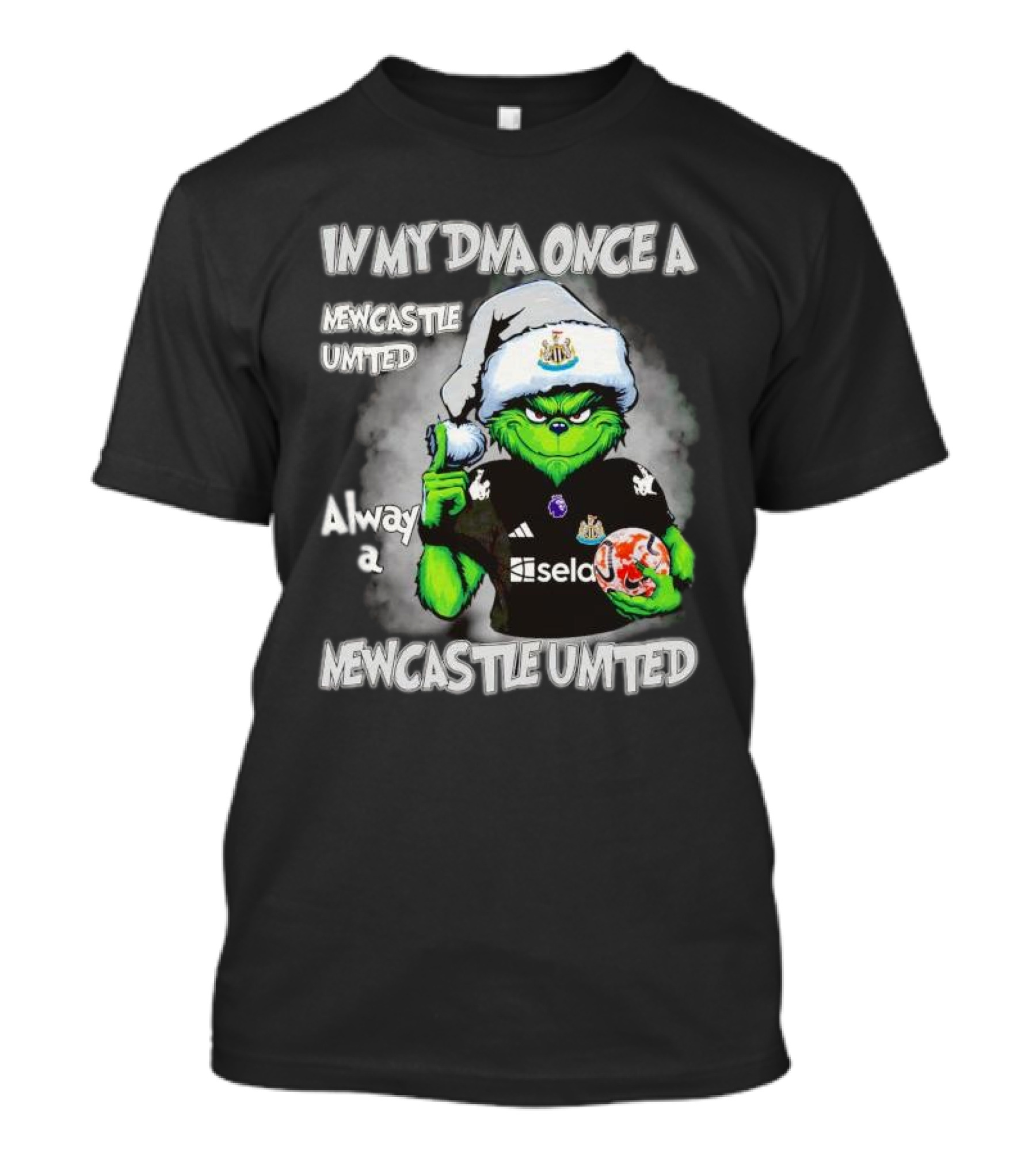 In My DNA Once A Newcastle United Always A Newcastle United Christmas Grinch T-Shirt