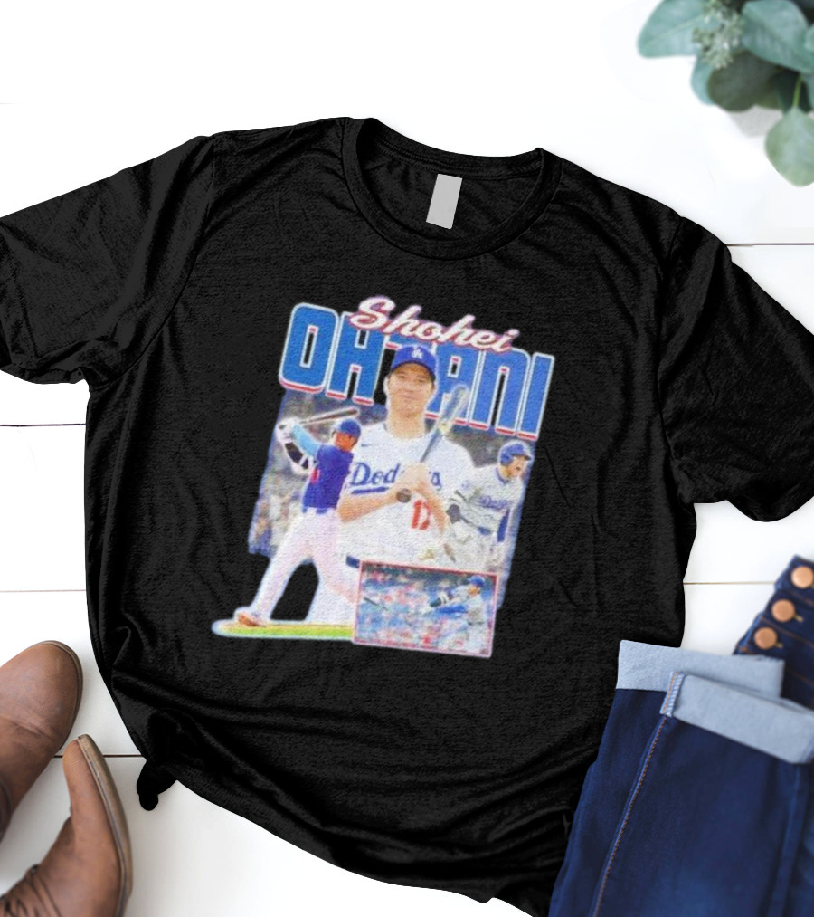 Shohei Ohtani Dodgers Baseball Collage T-Shirt