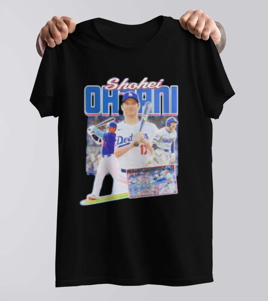 Shohei Ohtani Dodgers Baseball Collage T-Shirt