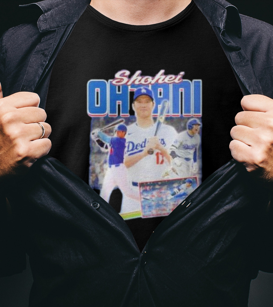 Shohei Ohtani Dodgers Baseball Collage T-Shirt