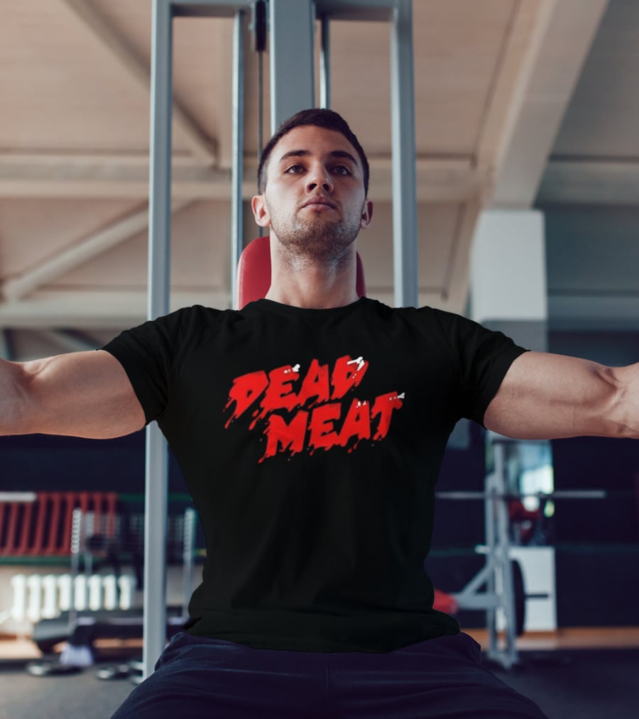 Dead Meat Red Dripping Text T-Shirt