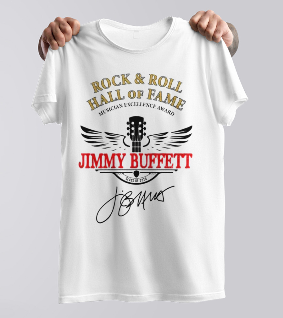 Rock And Roll Hall Of Fame Musician Excellence Award Jimmy Buffett Class Of T-Shirt