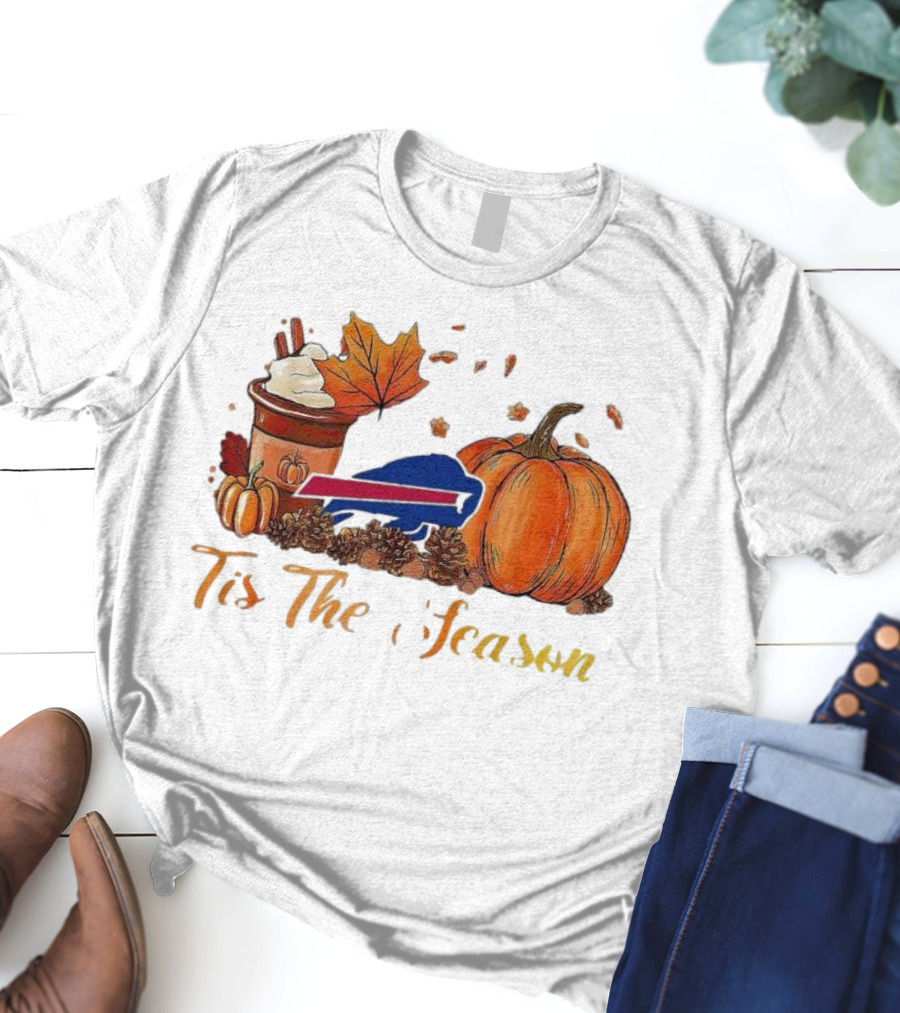 Buffalo Bills Tis The Season Pumpkin Latte Autumn Football T-Shirt