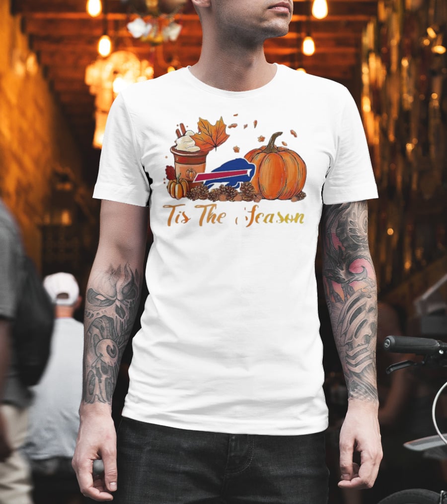Buffalo Bills Tis The Season Pumpkin Latte Autumn Football T-Shirt