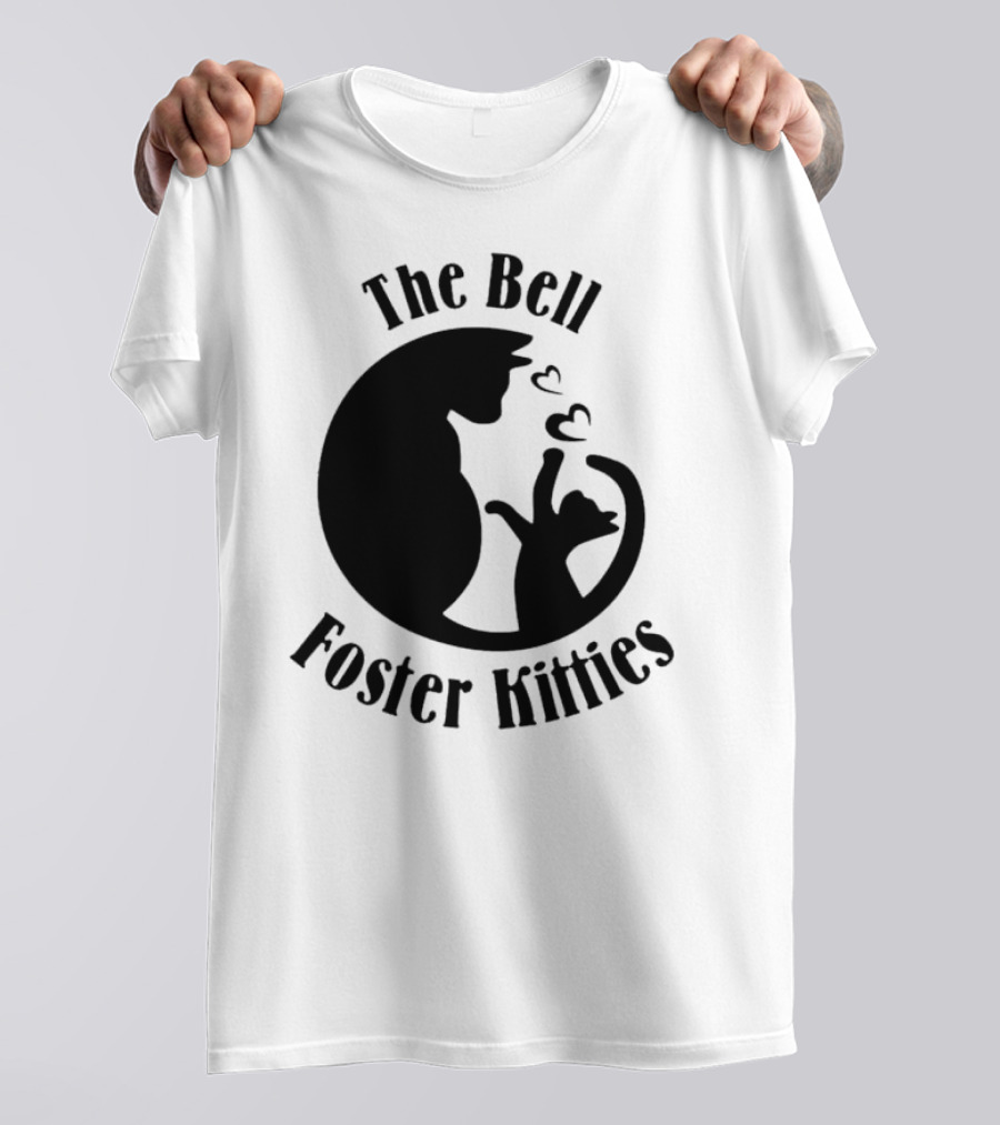 The Bell Foster Kitties Cat Silhouette With Hearts T-Shirt