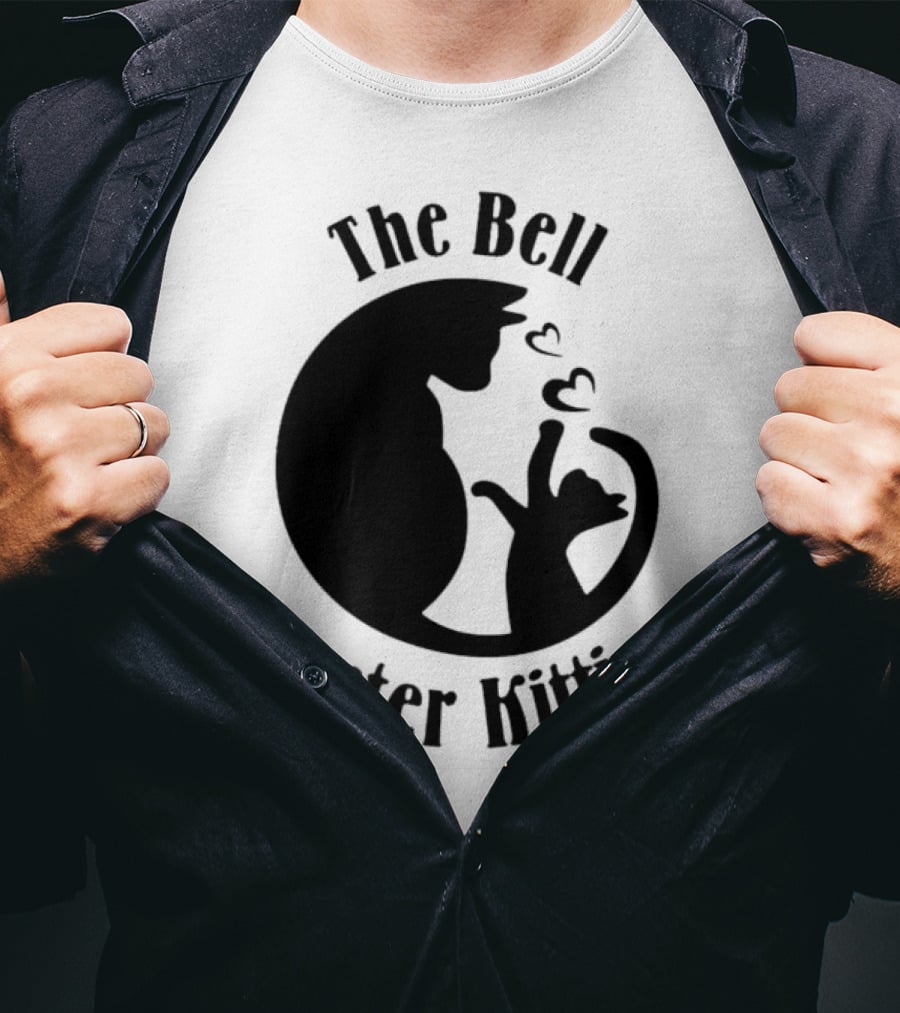 The Bell Foster Kitties Cat Silhouette With Hearts T-Shirt