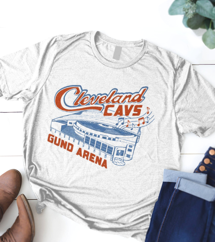 Cleveland Cavs Gund Arena Retro Music Note T-Shirt